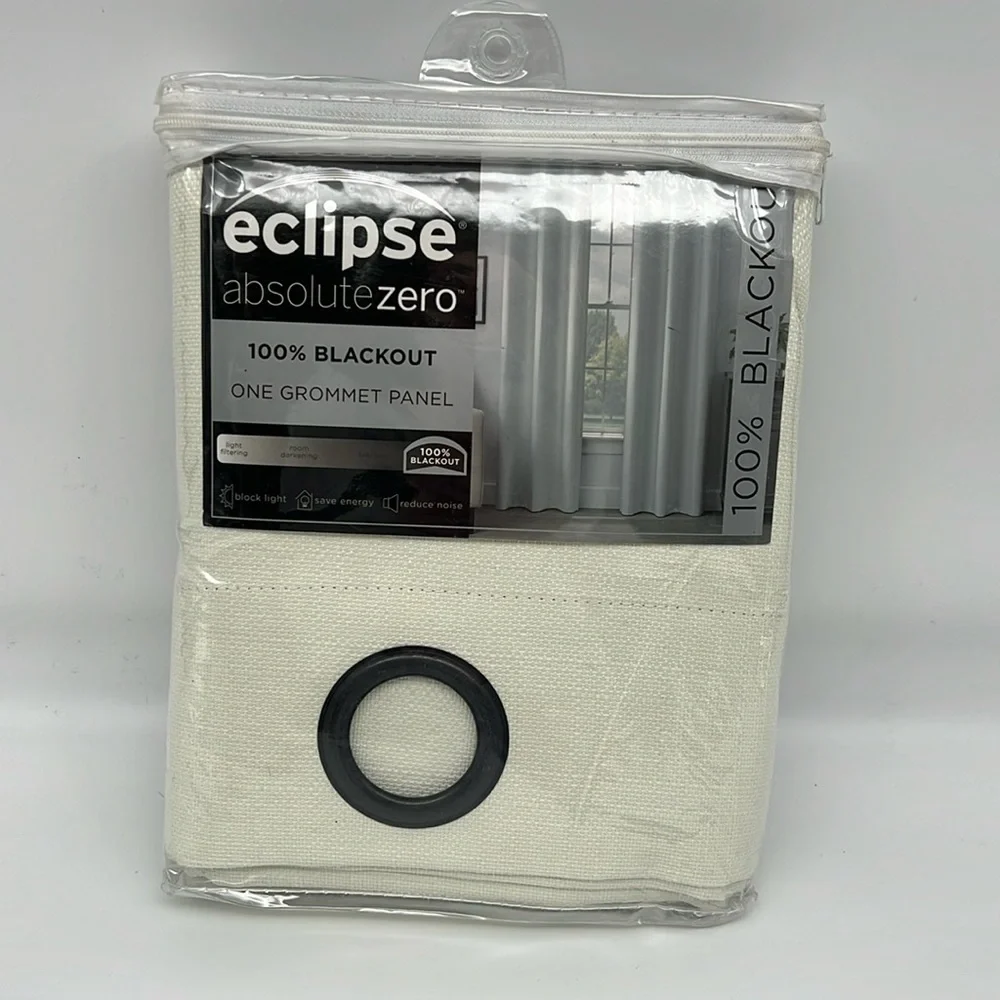 Eclipse absolute zero 100% Blackout Panel Grommet Martina Ivory 40” x 84”